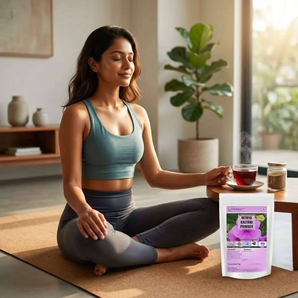 Nithya Kalyani Powder | Periwinkle Powder | Sadabahar, Old Maid Flower, Annual Vinca, Madagascar Rose | 100% Natural Ayurvedic Herbal Powder for Wellness