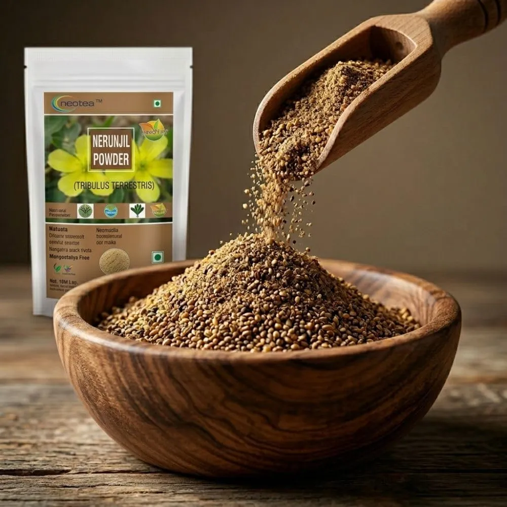 Nerunjil Powder (Tribulus terrestris) | 100% Natural Dried Nerunjil Herbal Powder | Finely Ground Traditional Botanical Ingredient | Carefully Processed & Packed for Everyday Use