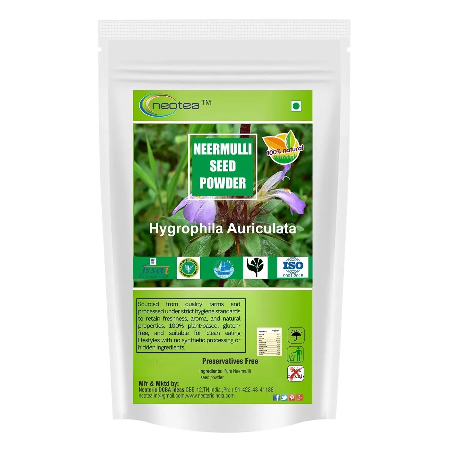 Neermulli Seed Powder | Premium Quality Dried Neermulli Seeds Powder | Herbal Powder for Traditional Use | 100% Natural & Pure | No Additives or Preservatives