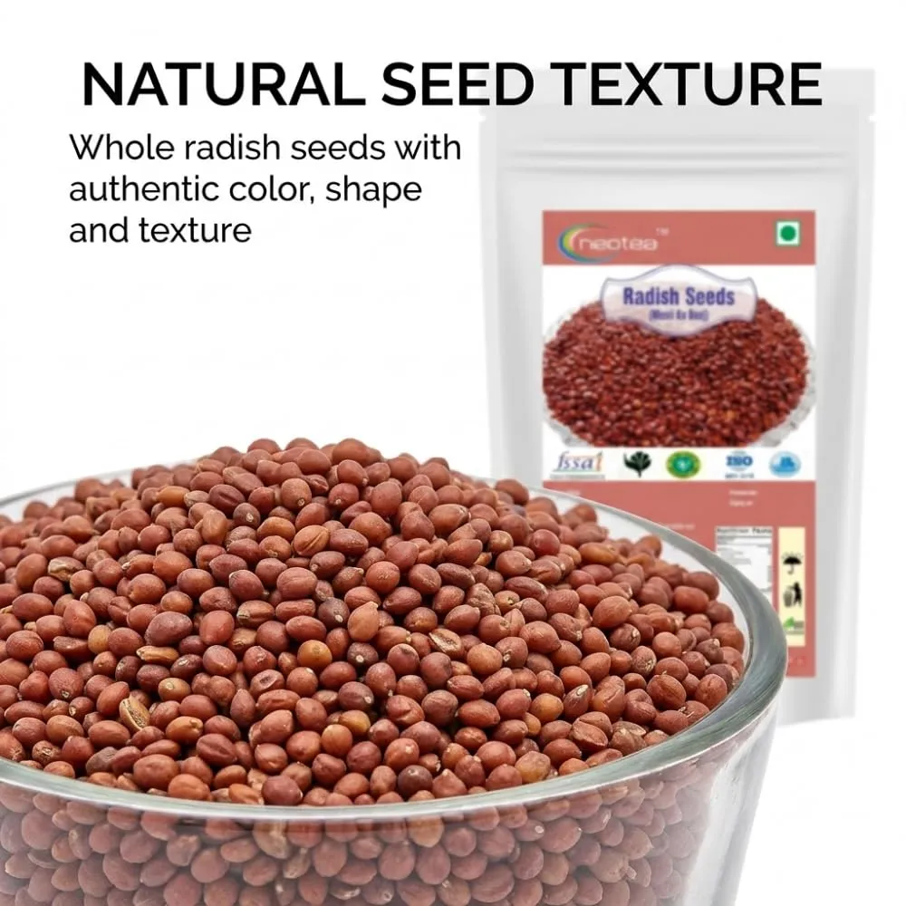 Radish Seeds (Mullangi Vidhai) | 100% Natural Whole Radish Seeds | Carefully Selected & Hygienically Packed | Traditional Ingredient for Everyday Cooking & Herbal Preparations | Premium Quality