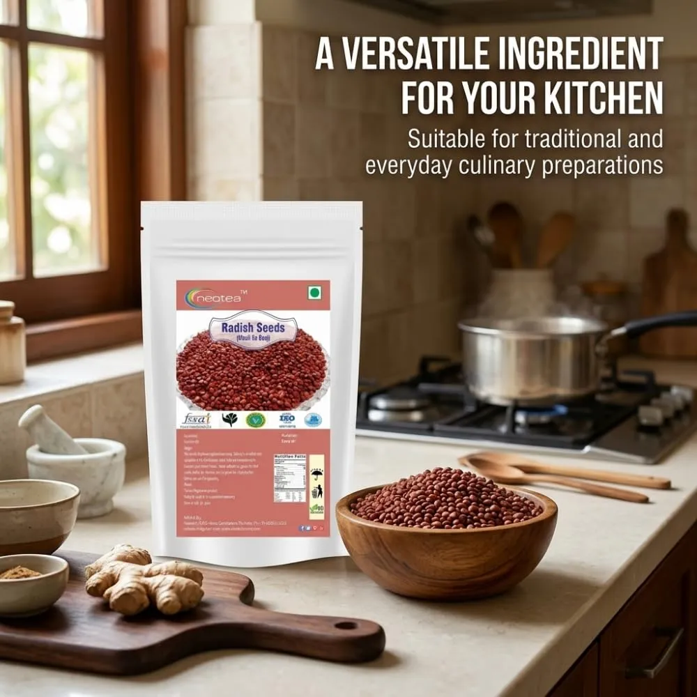 Radish Seeds (Mullangi Vidhai) | 100% Natural Whole Radish Seeds | Carefully Selected & Hygienically Packed | Traditional Ingredient for Everyday Cooking & Herbal Preparations | Premium Quality