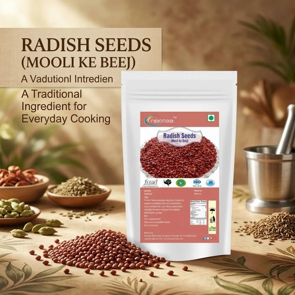 Radish Seeds (Mullangi Vidhai) | 100% Natural Whole Radish Seeds | Carefully Selected & Hygienically Packed | Traditional Ingredient for Everyday Cooking & Herbal Preparations | Premium Quality