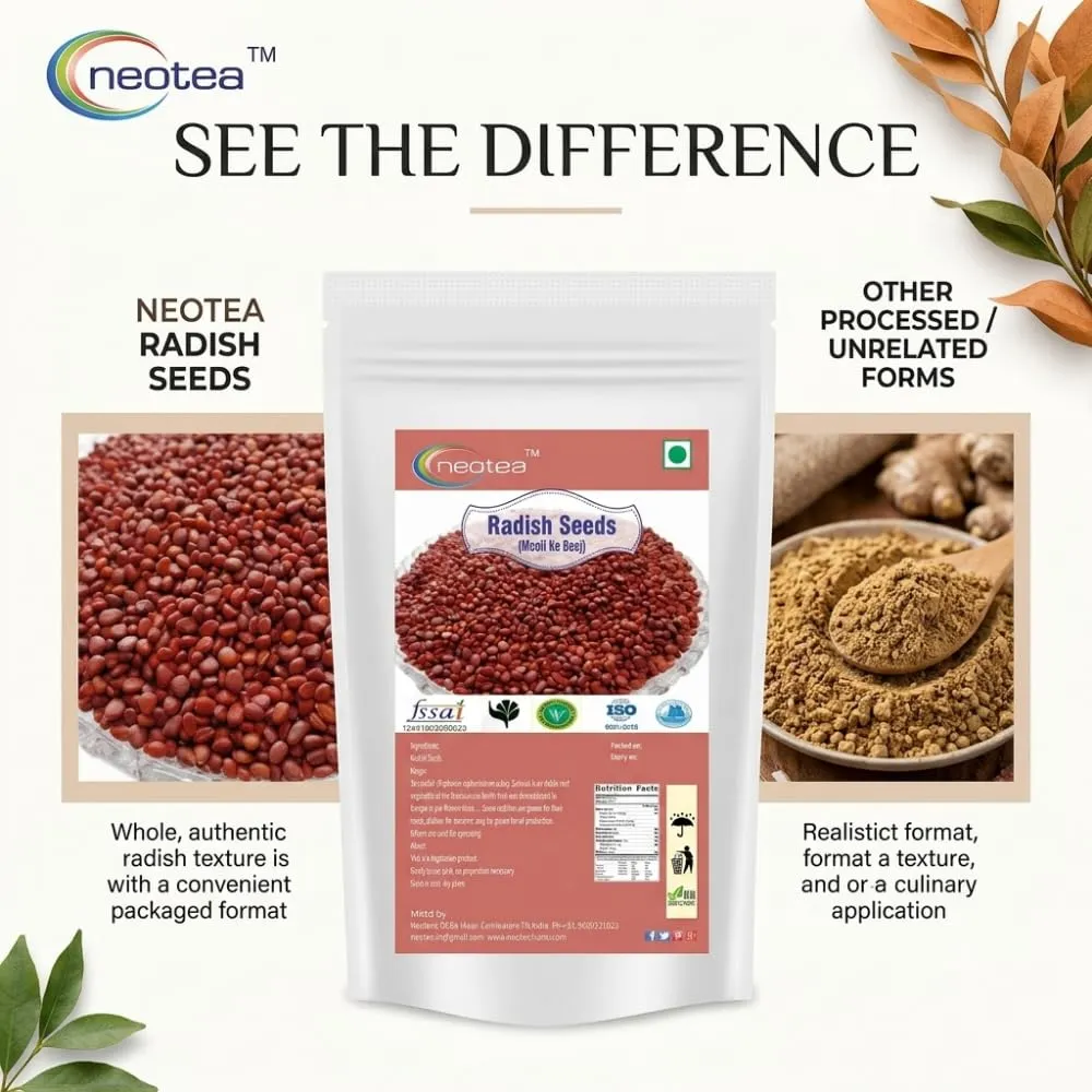 Radish Seeds (Mullangi Vidhai) | 100% Natural Whole Radish Seeds | Carefully Selected & Hygienically Packed | Traditional Ingredient for Everyday Cooking & Herbal Preparations | Premium Quality