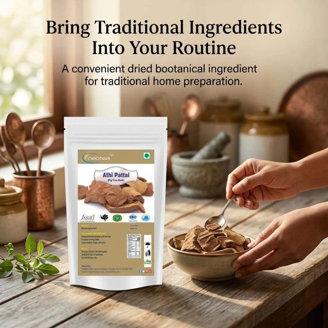 Fig Tree Bark Powder | Ficus Bark Herbal Powder | 100% Natural Fig Tree Bark | Traditionally Used Botanical Ingredient | Finely Milled & Carefully Packed | Natural Plant-Based Powder