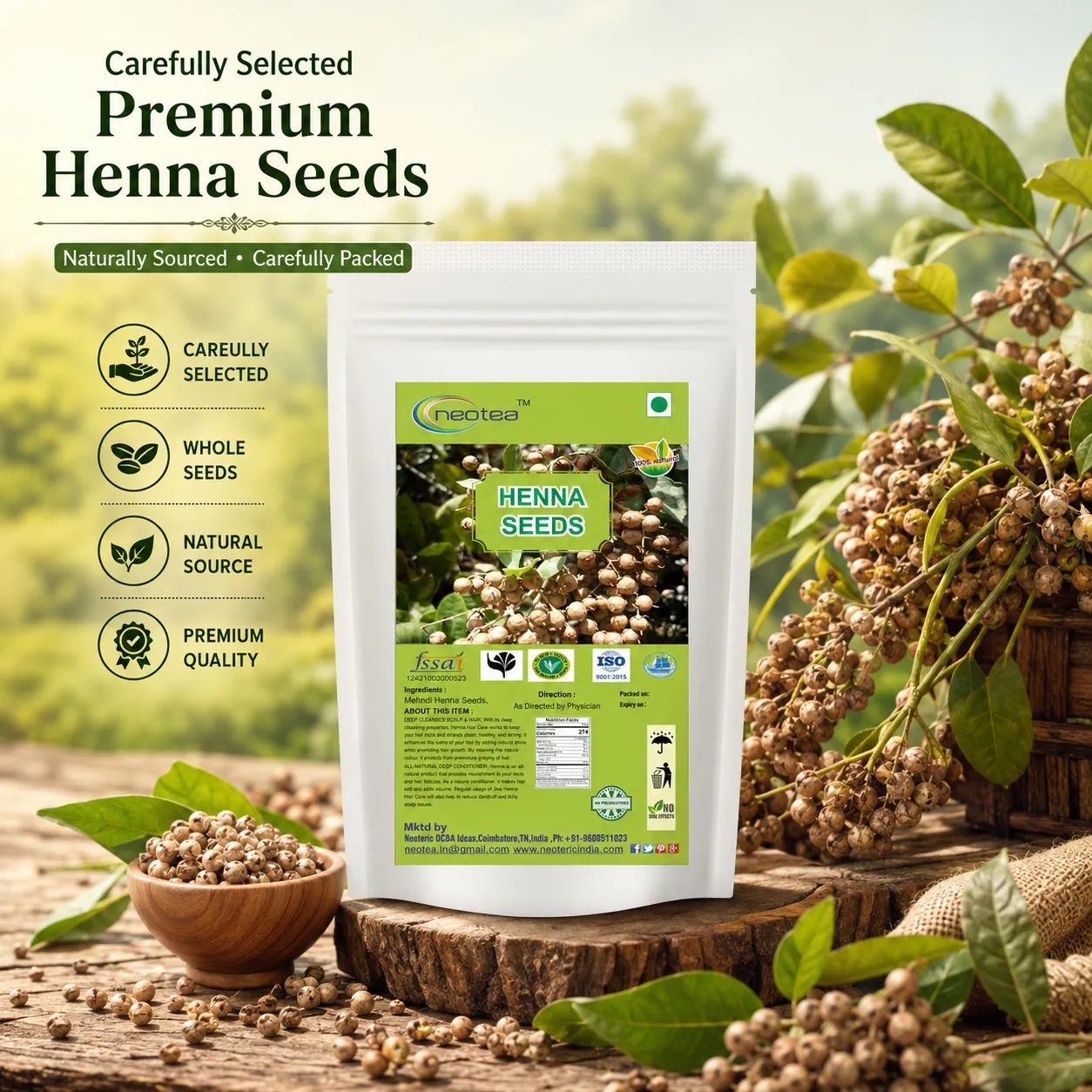 Henna Seeds Whole Natural Premium Quality | Carefully Cleaned & Packed Henna Seed | Traditional Herbal Ingredient for Everyday Use | Natural Seeds for Home Preparation