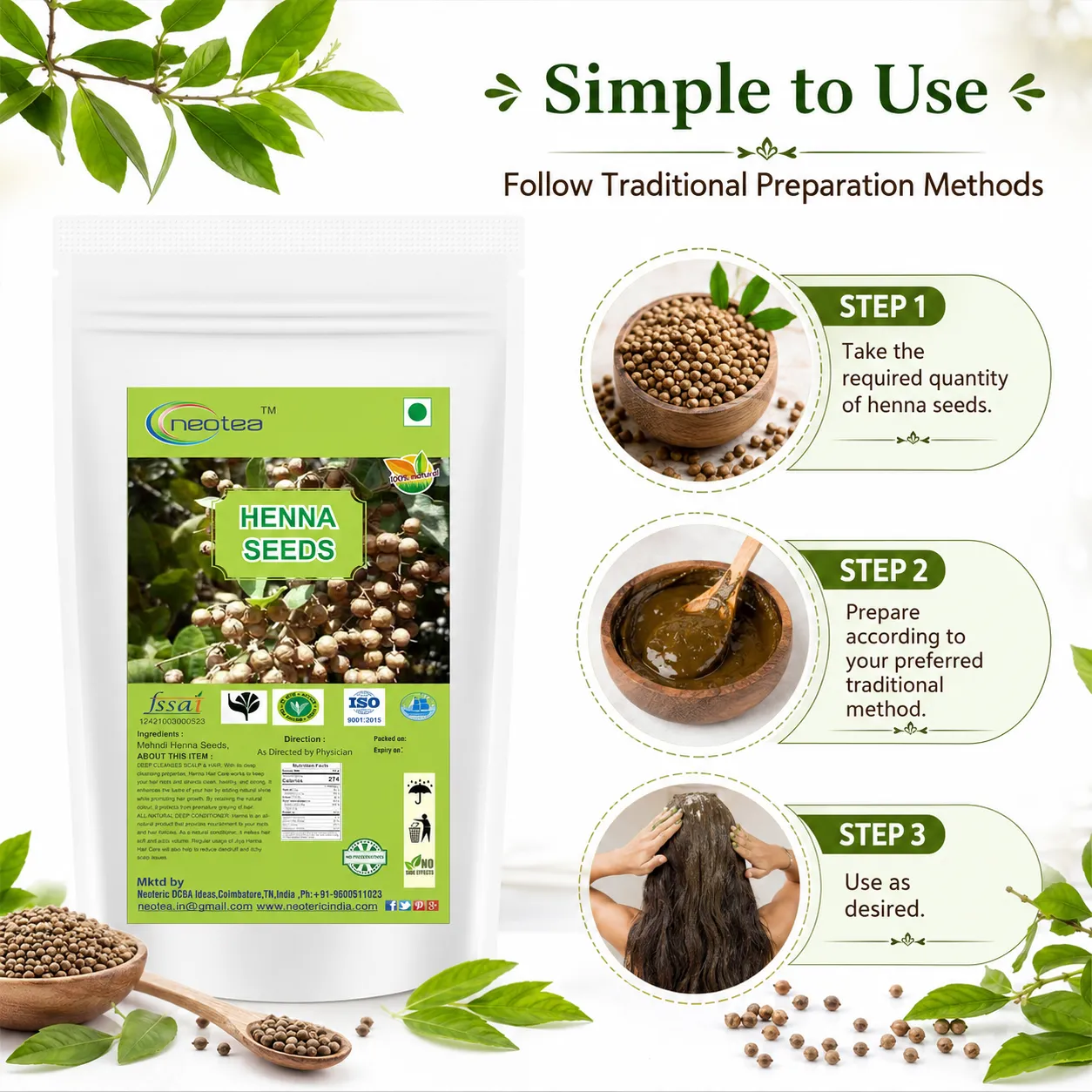 Henna Seeds Whole Natural Premium Quality | Carefully Cleaned & Packed Henna Seed | Traditional Herbal Ingredient for Everyday Use | Natural Seeds for Home Preparation