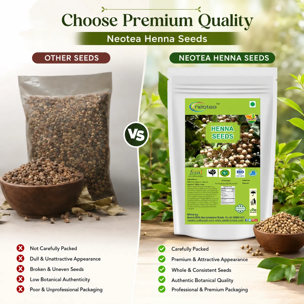 Henna Seeds Whole Natural Premium Quality | Carefully Cleaned & Packed Henna Seed | Traditional Herbal Ingredient for Everyday Use | Natural Seeds for Home Preparation