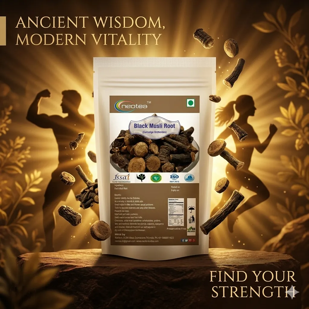 Black Musli Root | Kali Musli Whole Dried Root | 100% Natural Herbal Ingredient | Traditionally Used Botanical Root | Carefully Cleaned & Packed | Premium Quality