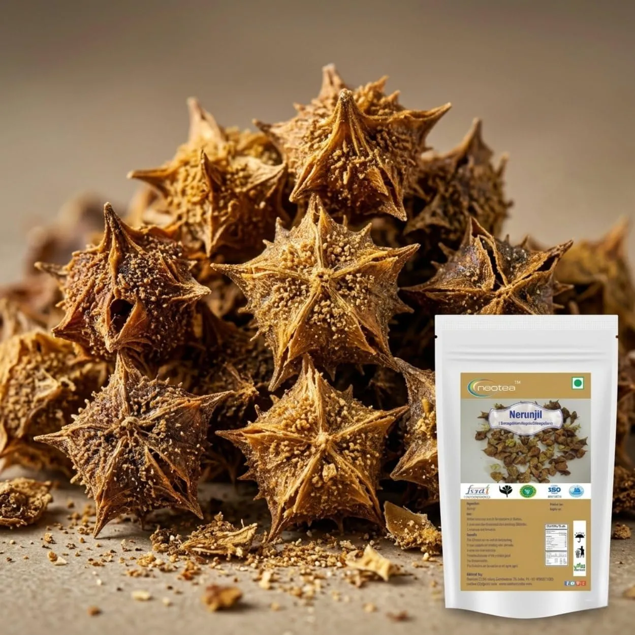 Nerunjil Whole Herb | 100% Natural Dried Nerunjil Plant | Traditional Indian Herbal Ingredient | Carefully Selected & Naturally Dried Raw Herb | For Traditional Preparations