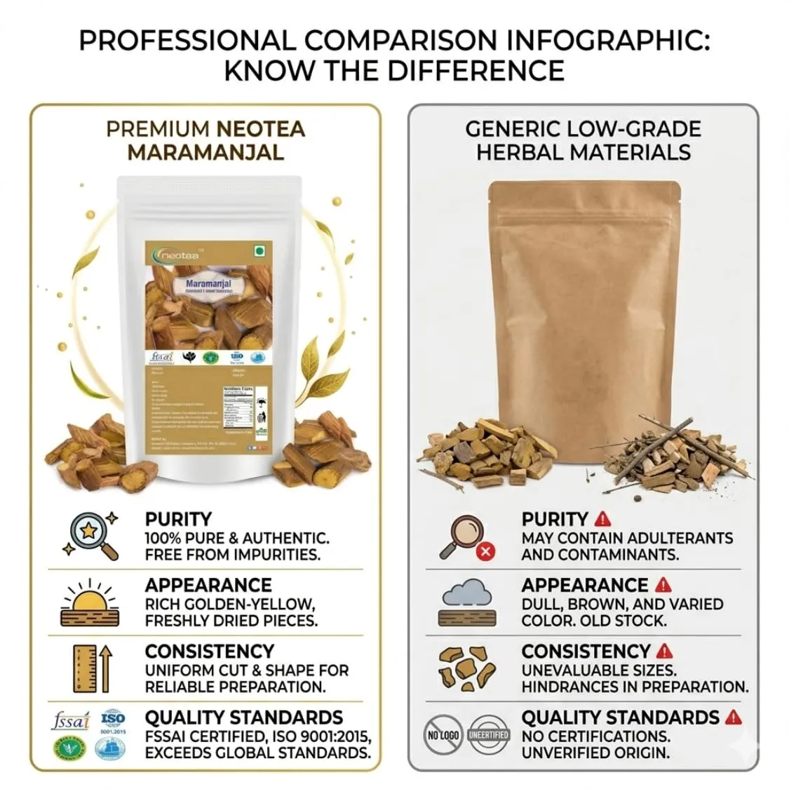Maramanjal Raw Herbal Whole Dried Herb | Natural Maramanjal Herb Pieces | Traditionally Used Botanical Ingredient | Carefully Cleaned & Packed | For Traditional Herbal Preparations