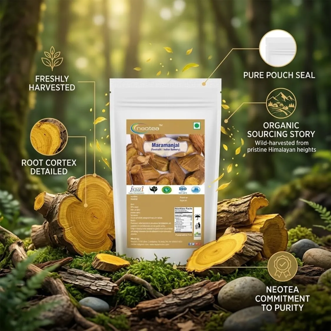 Maramanjal Raw Herbal Whole Dried Herb | Natural Maramanjal Herb Pieces | Traditionally Used Botanical Ingredient | Carefully Cleaned & Packed | For Traditional Herbal Preparations