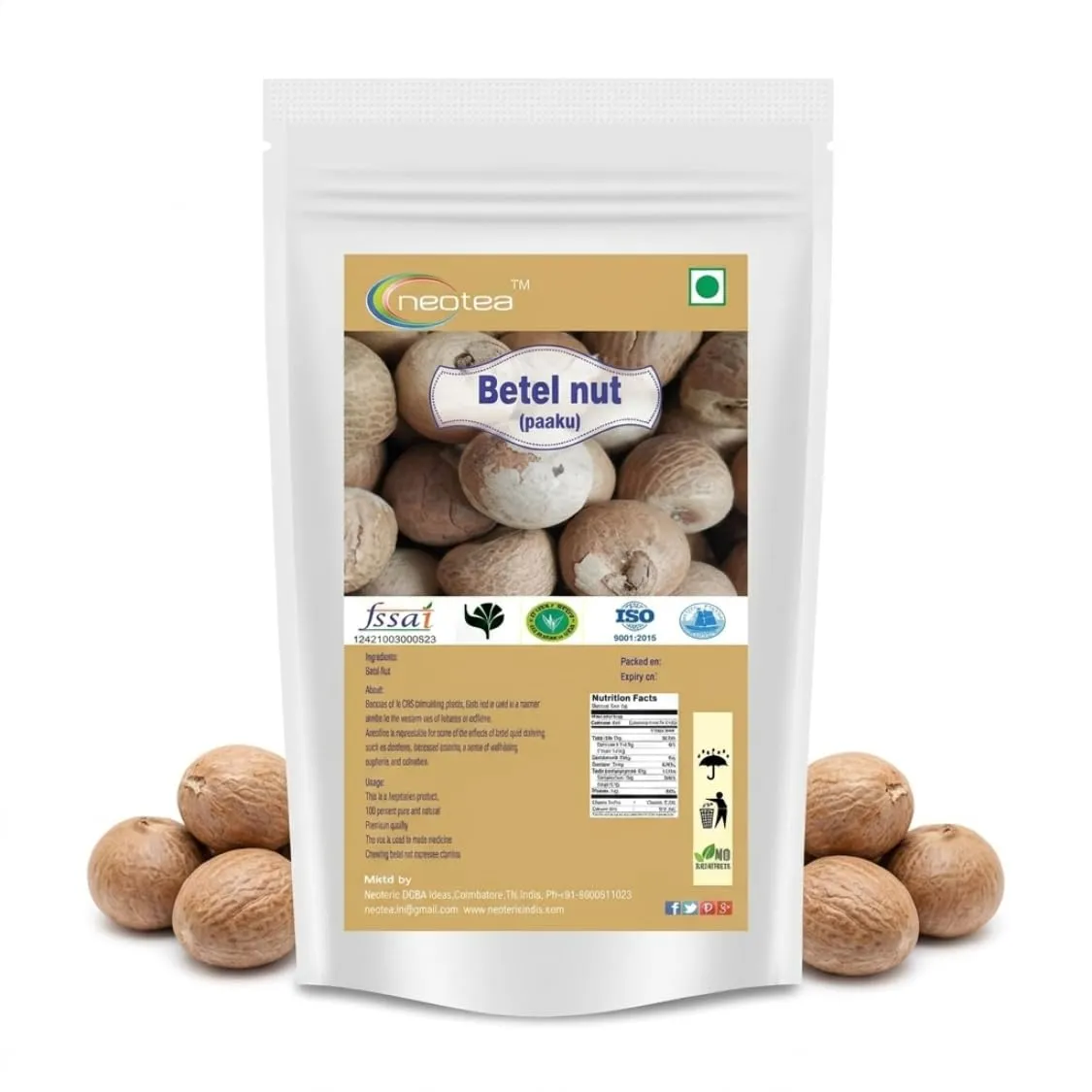 Pakku Areca Nut | Natural Dried Betel Nut Pieces | Traditional Indian Areca Nut for Paan & Cultural Preparations | Carefully Selected, Clean & Hygienically Packed | Premium Quality