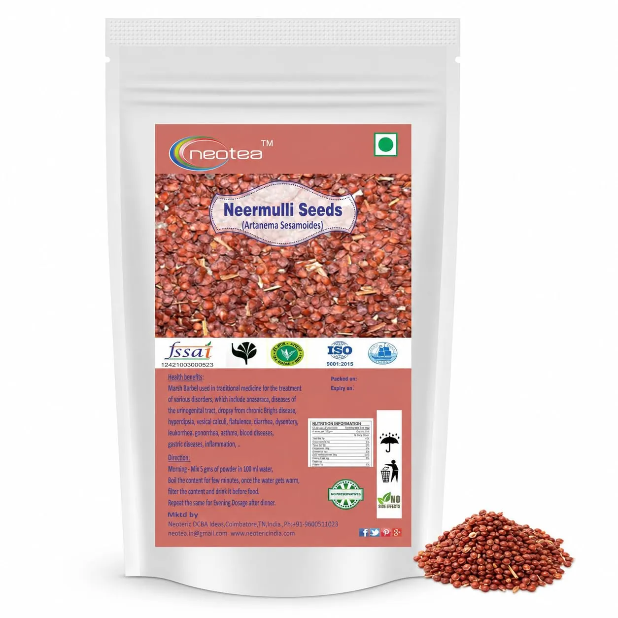 Neermulli Seeds | Natural Whole Neermulli Seeds | Premium Quality Dried Herbal Seeds | Carefully Cleaned & Packed | Traditional Ingredient for Everyday Use | 100% Natural