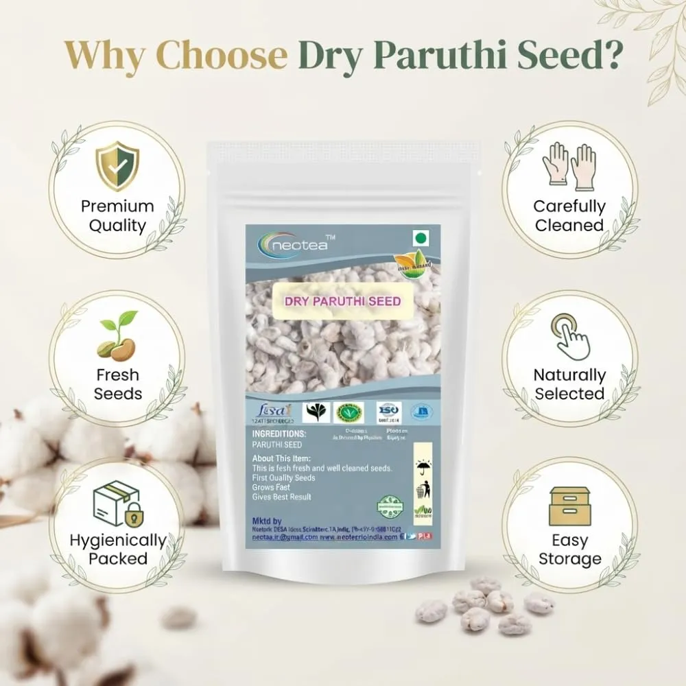 Cotton Seeds (Raw Herbal Seeds) | Natural Whole Cotton Seed | Unprocessed Herbal Seed for Traditional & Everyday Use | Carefully Cleaned and Packed | 100% Natural