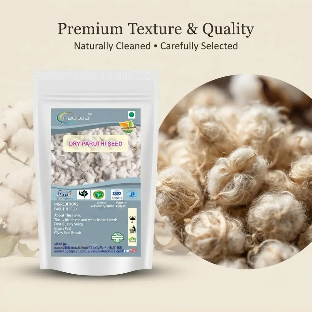 Cotton Seeds (Raw Herbal Seeds) | Natural Whole Cotton Seed | Unprocessed Herbal Seed for Traditional & Everyday Use | Carefully Cleaned and Packed | 100% Natural