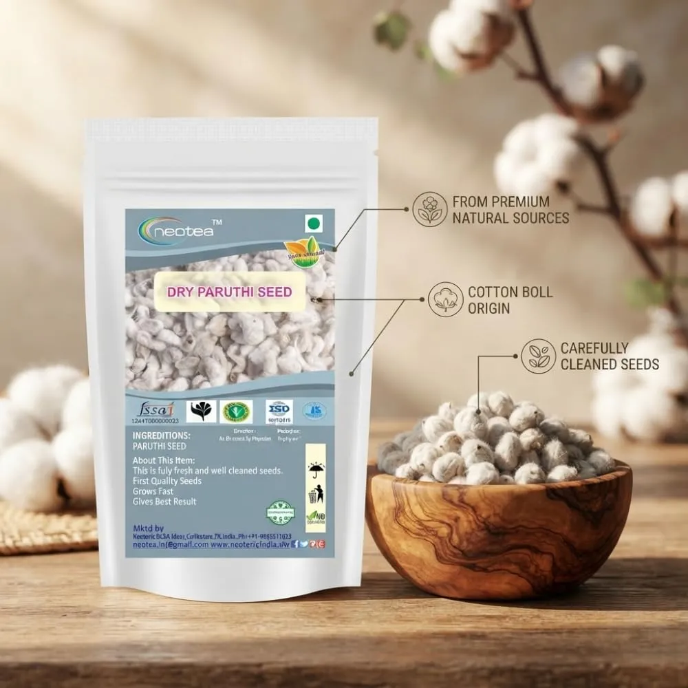 Cotton Seeds (Raw Herbal Seeds) | Natural Whole Cotton Seed | Unprocessed Herbal Seed for Traditional & Everyday Use | Carefully Cleaned and Packed | 100% Natural