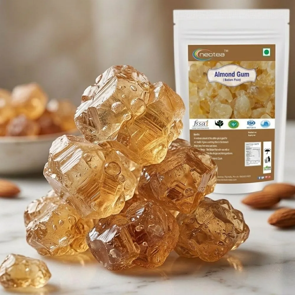 Almond Gum | Natural Almond Gum Resin | Premium Raw Herbal Ingredient | Whole Dried Almond Gum Crystals | Traditional Culinary & Beverage Ingredient | Carefully Packed