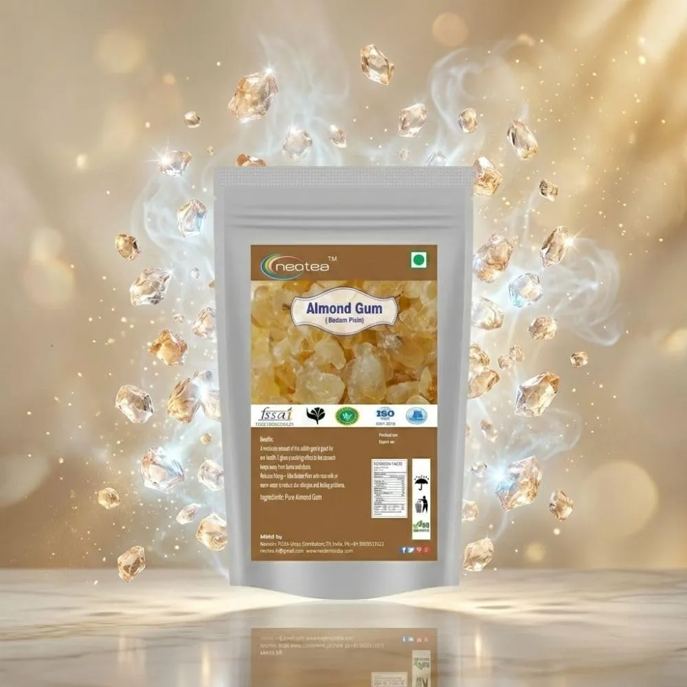 Almond Gum | Natural Almond Gum Resin | Premium Raw Herbal Ingredient | Whole Dried Almond Gum Crystals | Traditional Culinary & Beverage Ingredient | Carefully Packed