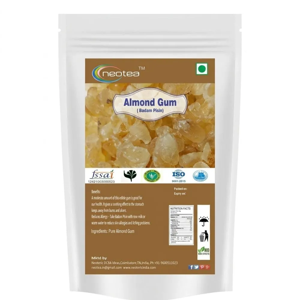 Almond Gum | Natural Almond Gum Resin | Premium Raw Herbal Ingredient | Whole Dried Almond Gum Crystals | Traditional Culinary & Beverage Ingredient | Carefully Packed