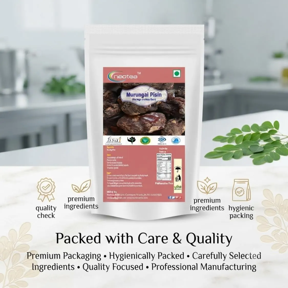 Murungai Pisin (Moringa Gum) Raw Herbal Resin | Natural Murungai Tree Gum | Traditionally Used Herbal Ingredient | Unprocessed Raw Resin | Carefully Collected & Packed