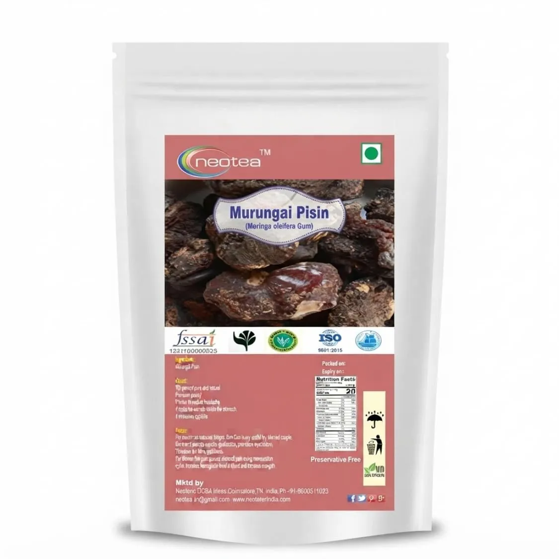 Murungai Pisin (Moringa Gum) Raw Herbal Resin | Natural Murungai Tree Gum | Traditionally Used Herbal Ingredient | Unprocessed Raw Resin | Carefully Collected & Packed