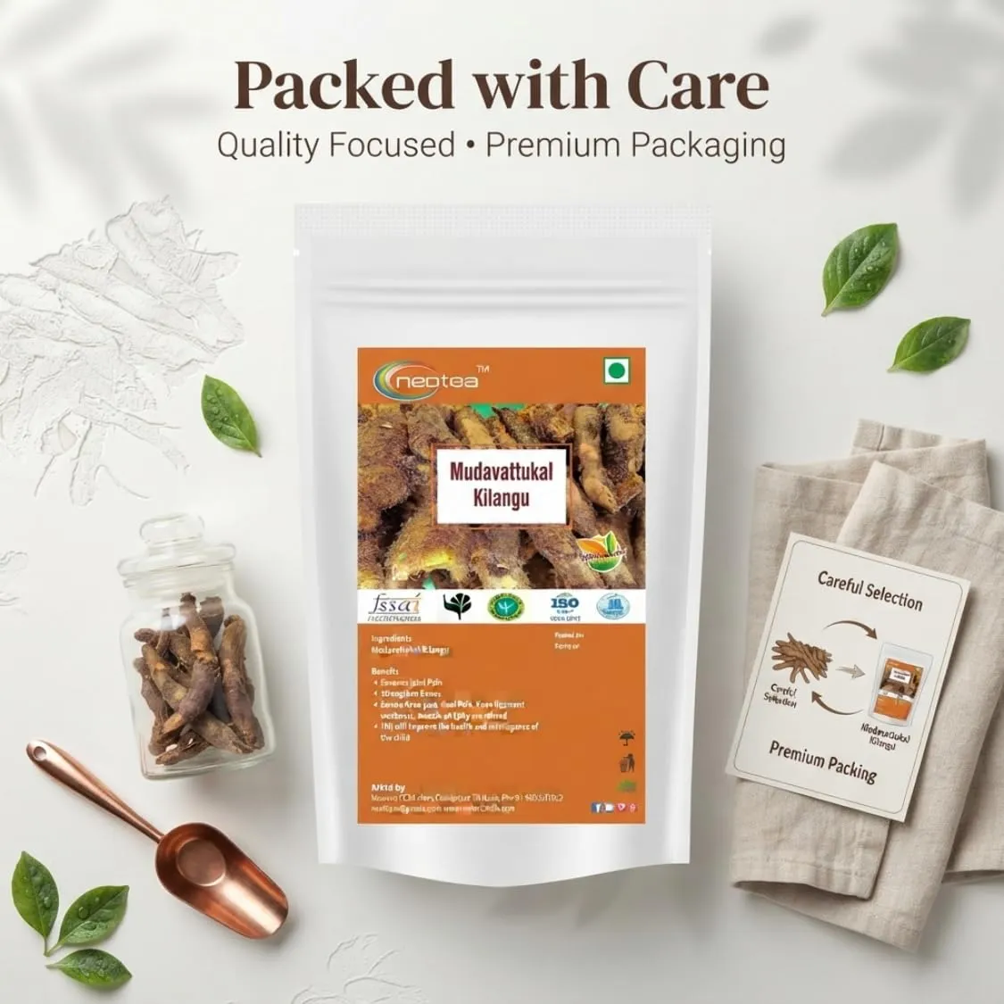 Mudavattukal Kilangu | 100% Natural Whole Dried Herbal Root | Raw Herbal Ingredient | Traditionally Used Indian Herb | Carefully Cleaned & Packed | No Added Preservatives