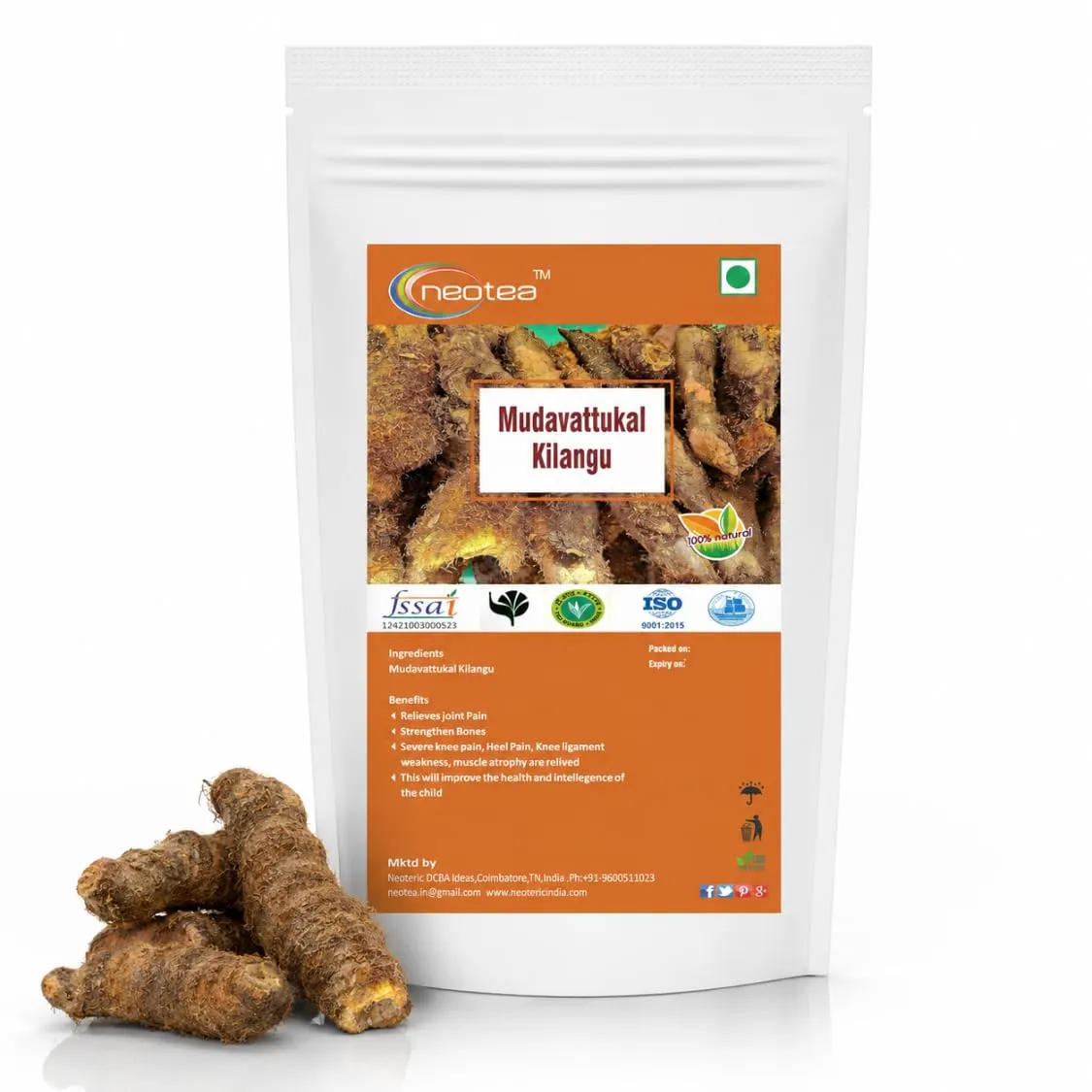 Mudavattukal Kilangu | 100% Natural Whole Dried Herbal Root | Raw Herbal Ingredient | Traditionally Used Indian Herb | Carefully Cleaned & Packed | No Added Preservatives