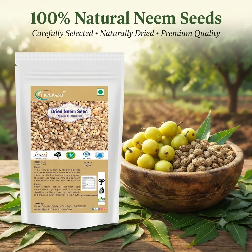 Dried Neem Seeds | Whole Raw Neem Seeds | Naturally Dried Herbal Seeds | Unprocessed Neem Seed for Traditional Uses, Gardening & Everyday Herbal Practices | No Added Preservatives