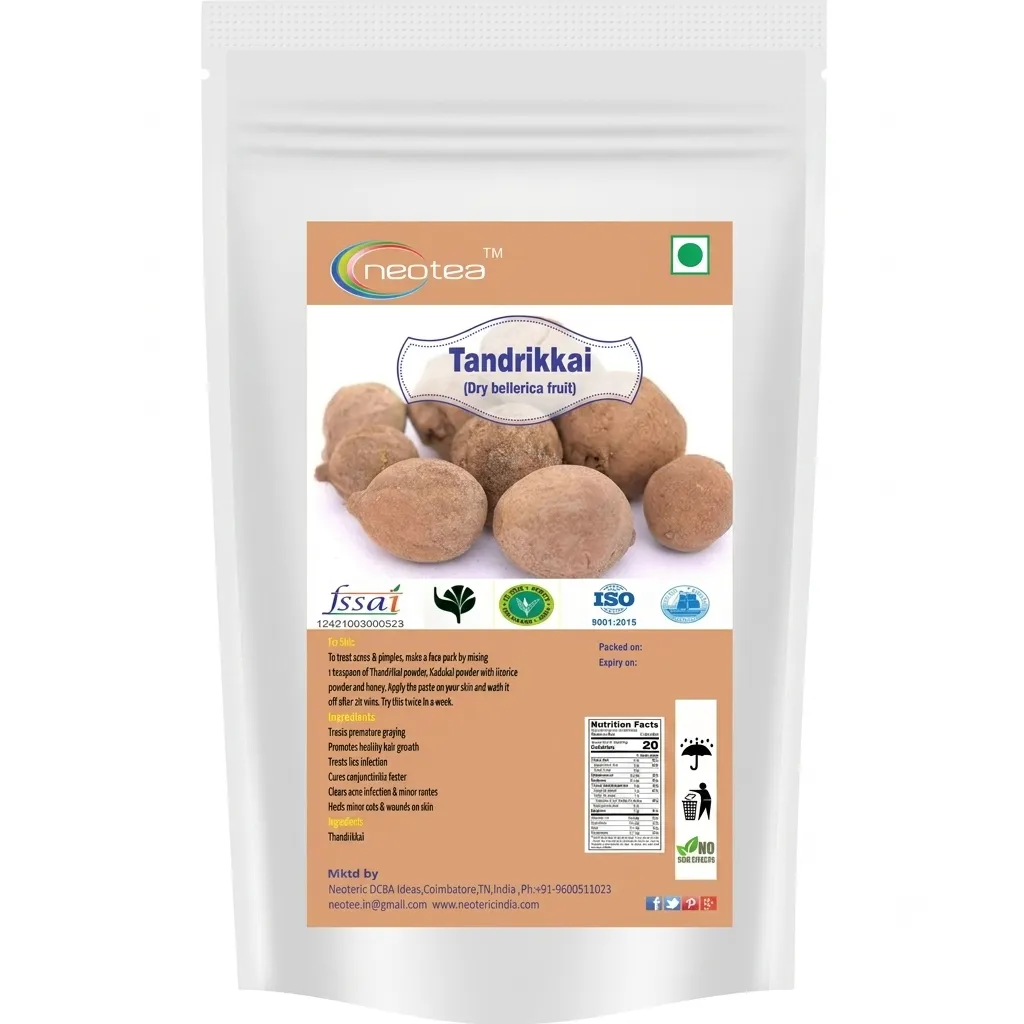 Tandrikkai Raw Herb 100g | Dried Tandrikkai Whole Herbal Ingredient | Traditional Herbal Ingredient for Home Use | Natural Dried Herb for Herbal Preparations