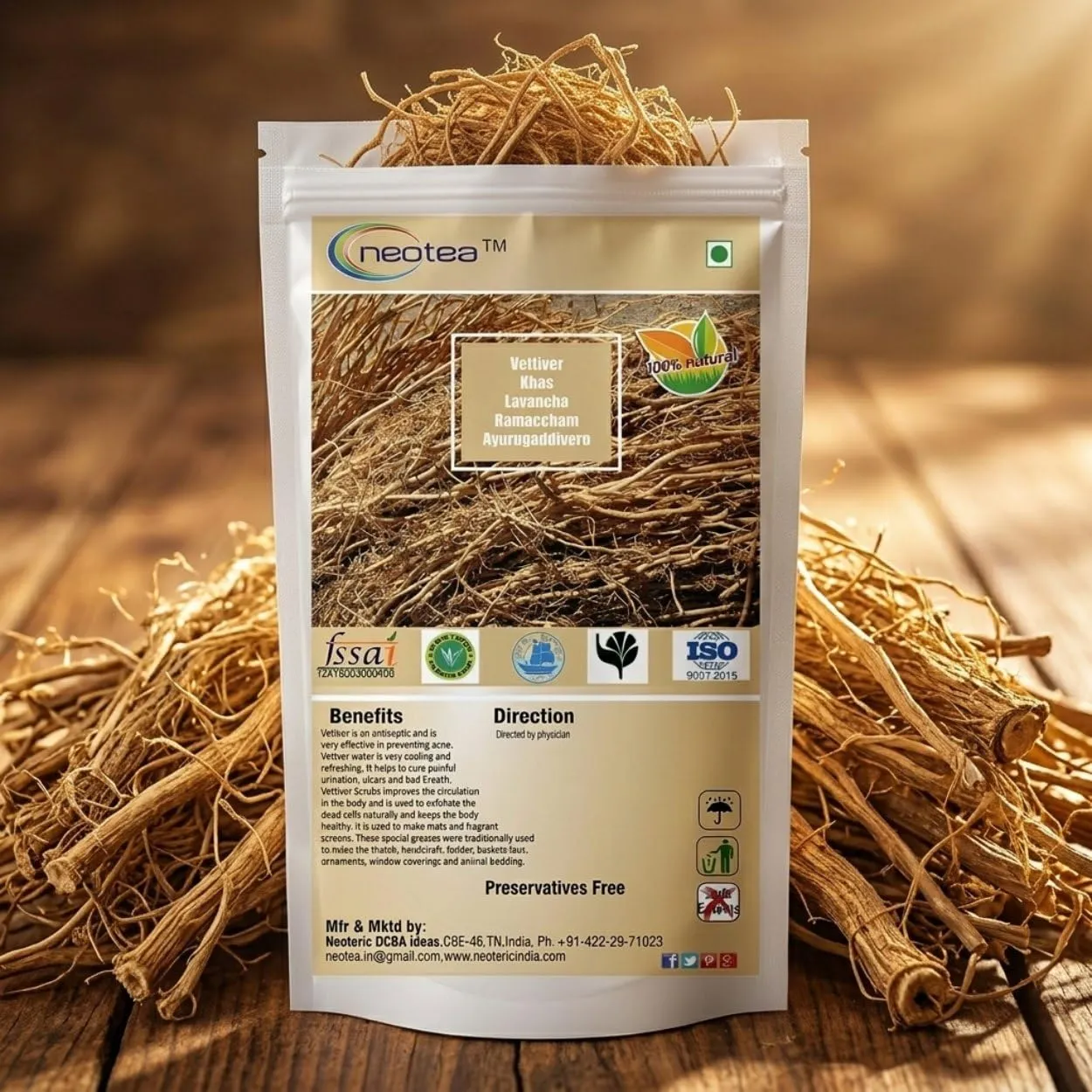 Vettiver Raw Herbal Root | Dried Vetiver Roots | Khus Khus Root | Naturally Fragrant Whole Roots | Traditional Herbal Ingredient for Home, Pooja, Aromatic Use & DIY Preparations
