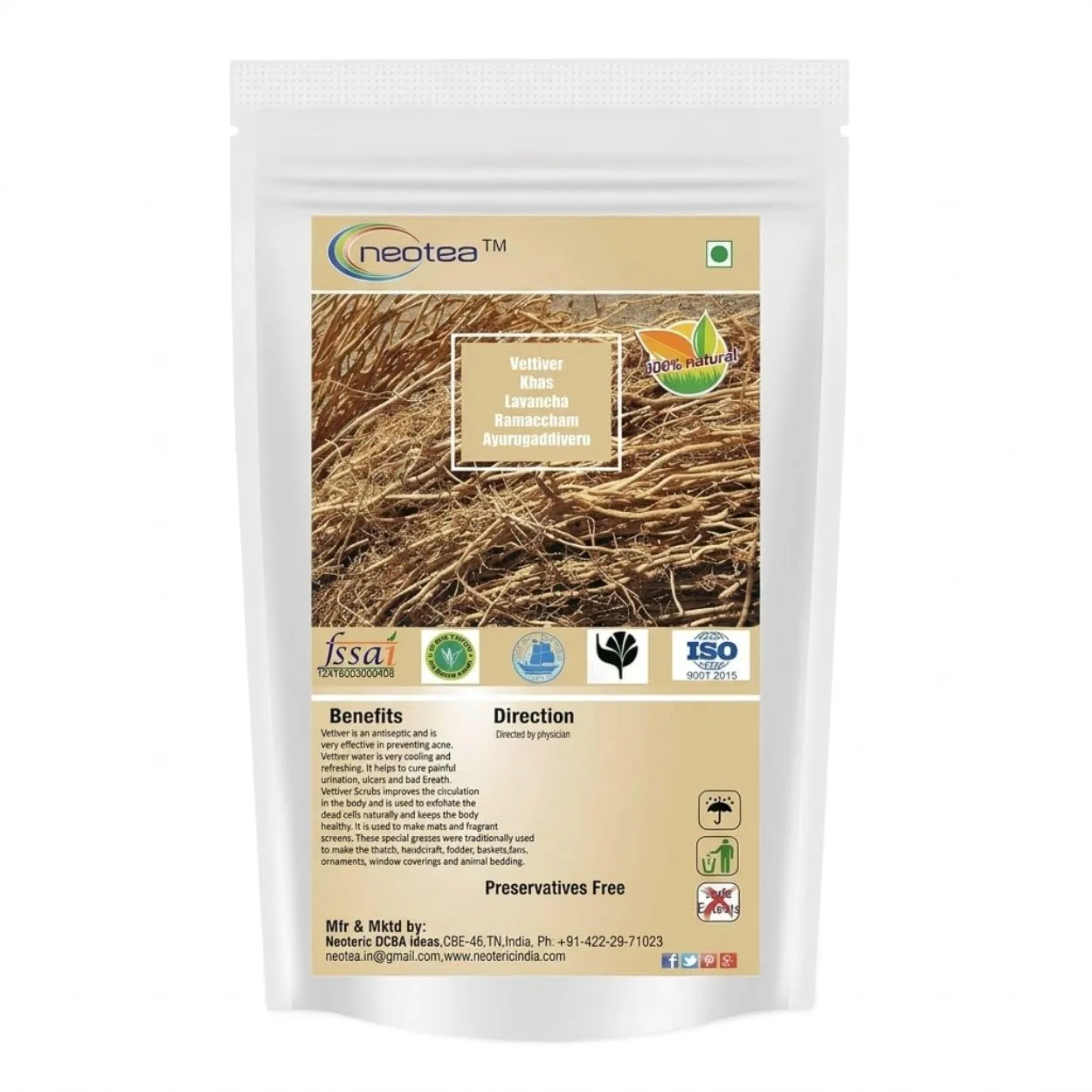 Vettiver Raw Herbal Root | Dried Vetiver Roots | Khus Khus Root | Naturally Fragrant Whole Roots | Traditional Herbal Ingredient for Home, Pooja, Aromatic Use & DIY Preparations