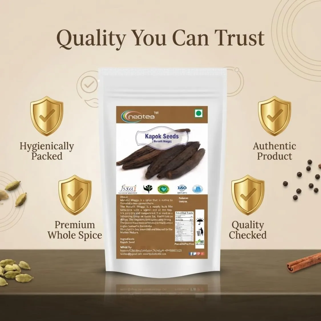 Kapok Seeds(Marathi Moggu) | Natural Dried Kapok Tree Seeds | Whole Raw Herbal Seeds | Traditionally Used Botanical Ingredient | Unprocessed Whole Seeds for Traditional and Household Use