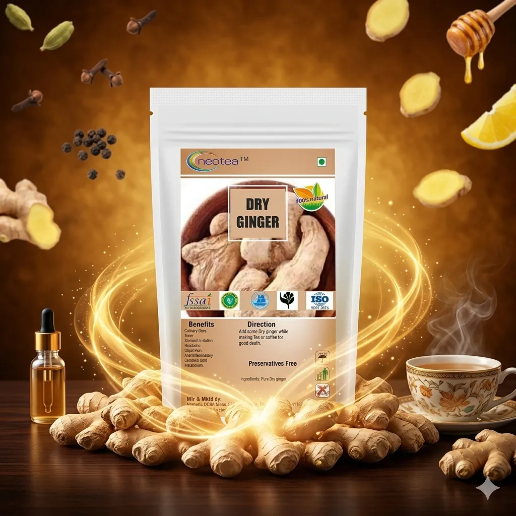 Dry Ginger (Sukku) Whole Dried Ginger | Naturally Dried Ginger Pieces | Aromatic Herbal Ingredient for Traditional Recipes, Herbal Drinks, Tea & Home Use | Premium Quality