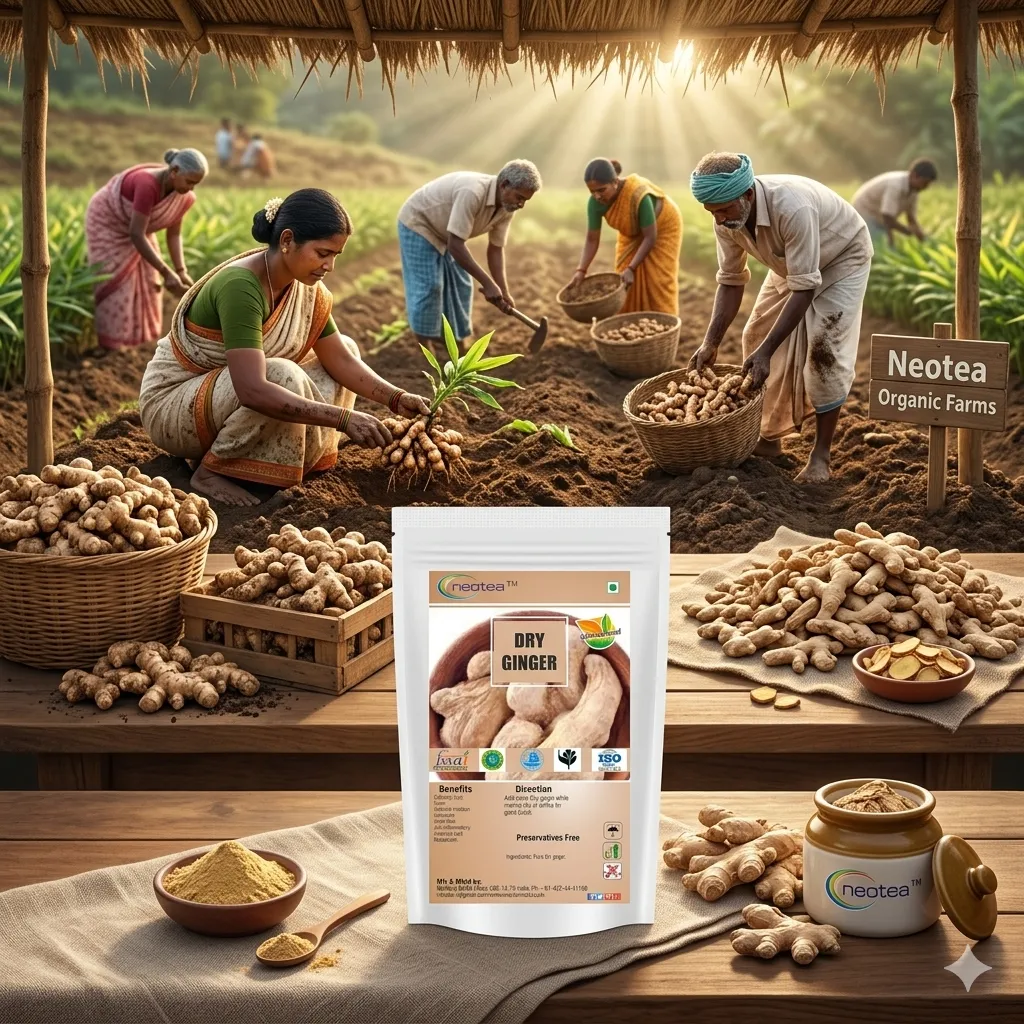 Dry Ginger (Sukku) Whole Dried Ginger | Naturally Dried Ginger Pieces | Aromatic Herbal Ingredient for Traditional Recipes, Herbal Drinks, Tea & Home Use | Premium Quality