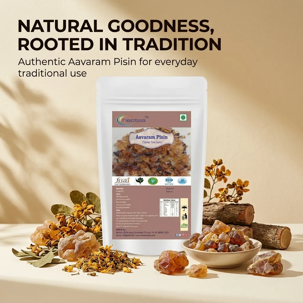 Aavaram Pisin (Tanner Tree Gum) Raw Herbal Resin | Natural Aavaram Pisin Gum | Traditional Indian Herbal Ingredient | Whole Raw Form for Traditional Use, Home Preparations & Herbal Practices