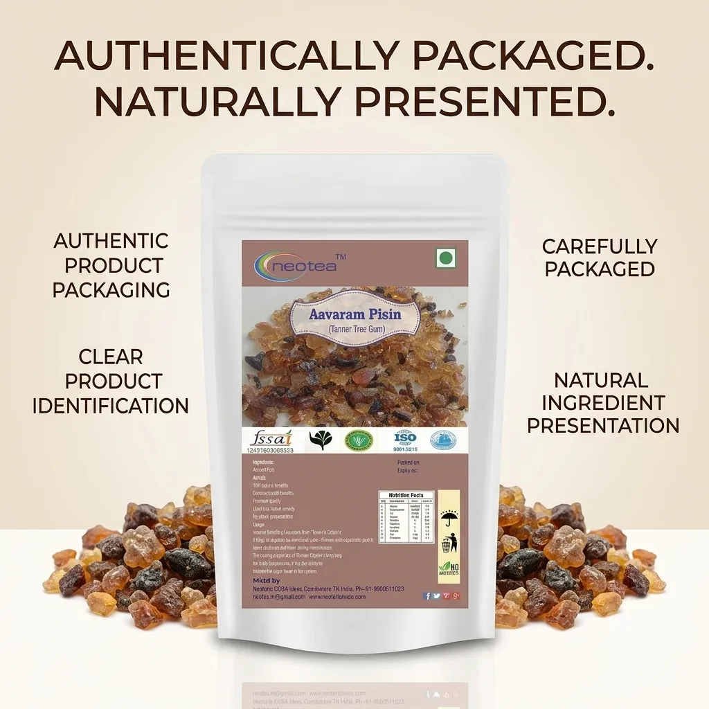 Aavaram Pisin (Tanner Tree Gum) Raw Herbal Resin | Natural Aavaram Pisin Gum | Traditional Indian Herbal Ingredient | Whole Raw Form for Traditional Use, Home Preparations & Herbal Practices