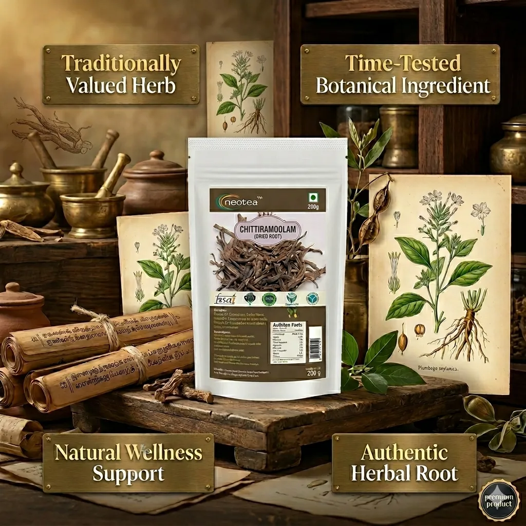 Kodivaeli Vaer (White Leadwort) | Chittiramoolam/Chitramulika/Vellakoduveli/Safaid Sitarak | 100% Natural & Organic Herbal Supplement for Wellness & Immune Support