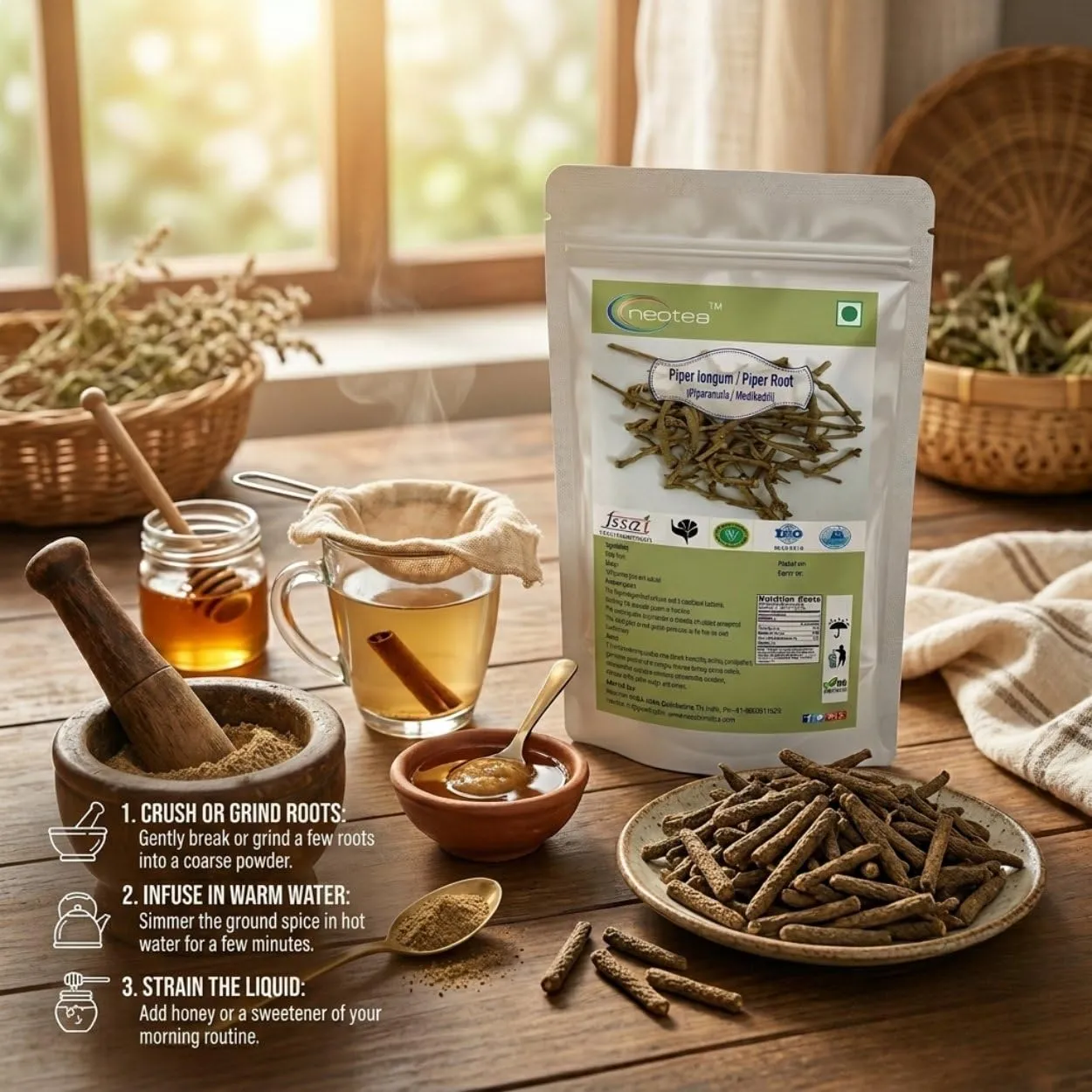 Kandatippili Raw Herb (Piper Longum)| Traditional Indian Herbal Ingredient | Natural Dried Kandatippili Sticks for Herbal Preparations, Home Remedies & Traditional Wellness Practices