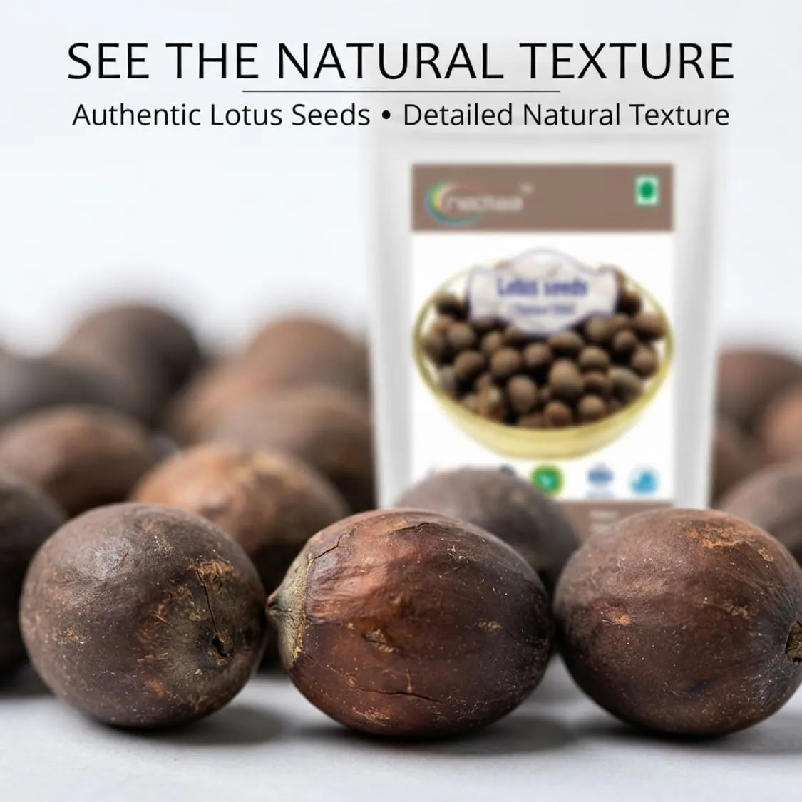 Lotus Seeds Raw Herbal Whole Seeds, Natural Dried Lotus Seed, Premium Quality Makhana Alternative for Traditional Uses, Cooking, Herbal Preparations and Daily Kitchen Use