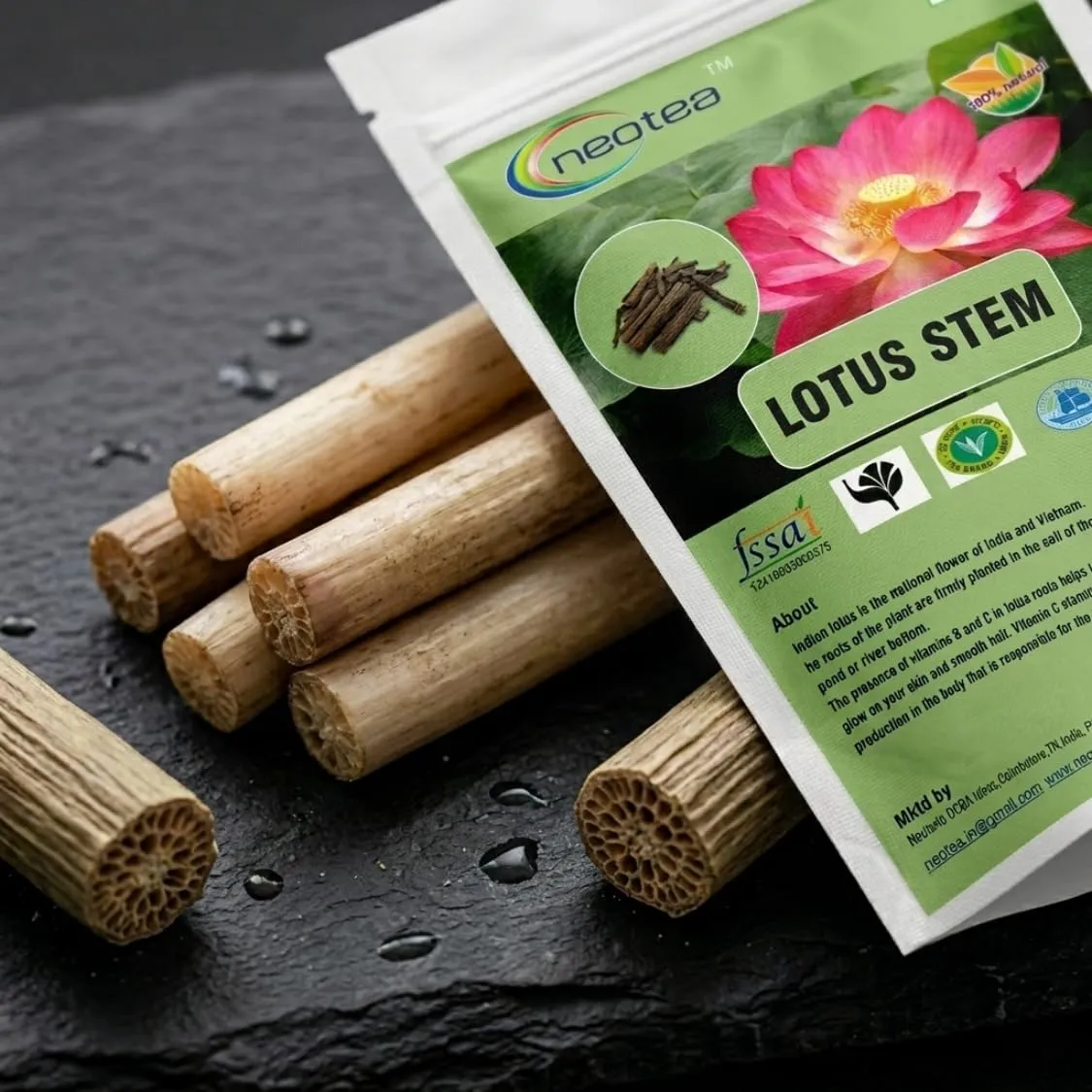 Lotus Stem Raw Herbal | Dried Lotus Stem Whole Natural Herb | Nelumbo Nucifera Stem | Traditional Herbal Ingredient for Home Use, Herbal Preparations & Natural Wellness