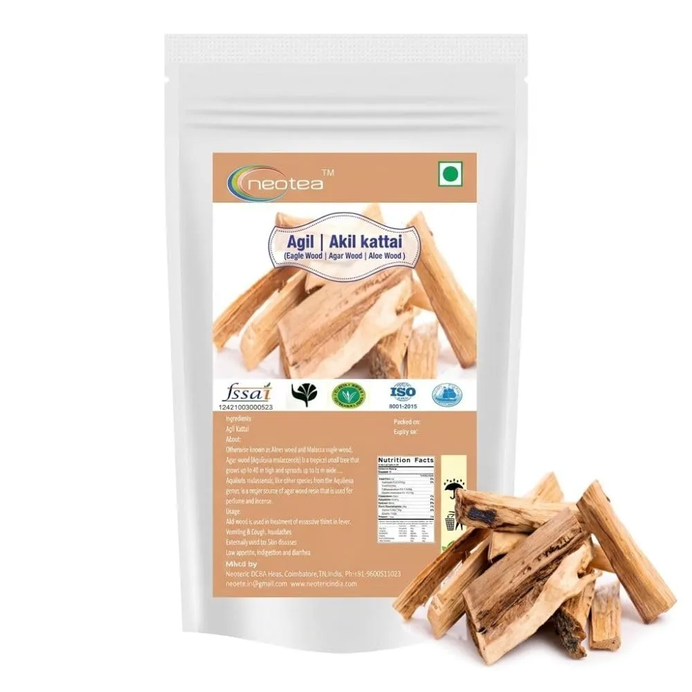 Akil Kattai Raw Herbal Wood | Whole Natural Akil Kattai Pieces | Traditional Indian Herbal Ingredient for Pooja, Herbal Preparations, Aroma & Traditional Home Practices | Unprocessed Raw Herb