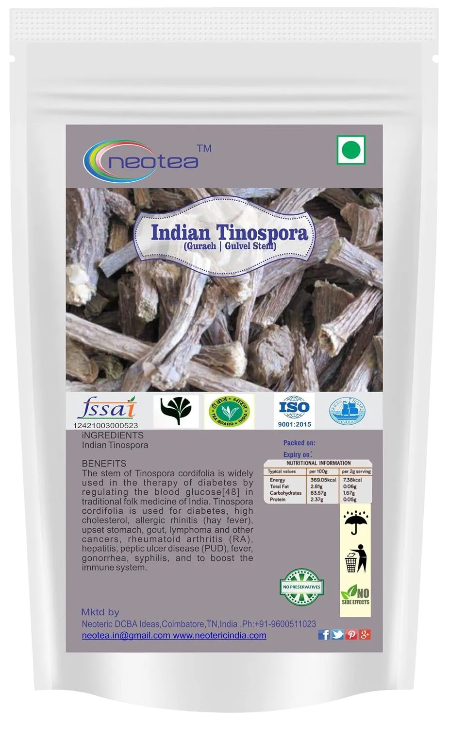 Gulvel Stem Raw Herb | Giloy Stem Dried Whole Herbal Ingredient | Tinospora Cordifolia Stem | Traditional Herbal Ingredient for Home Use, Herbal Preparations & Wellness Routines
