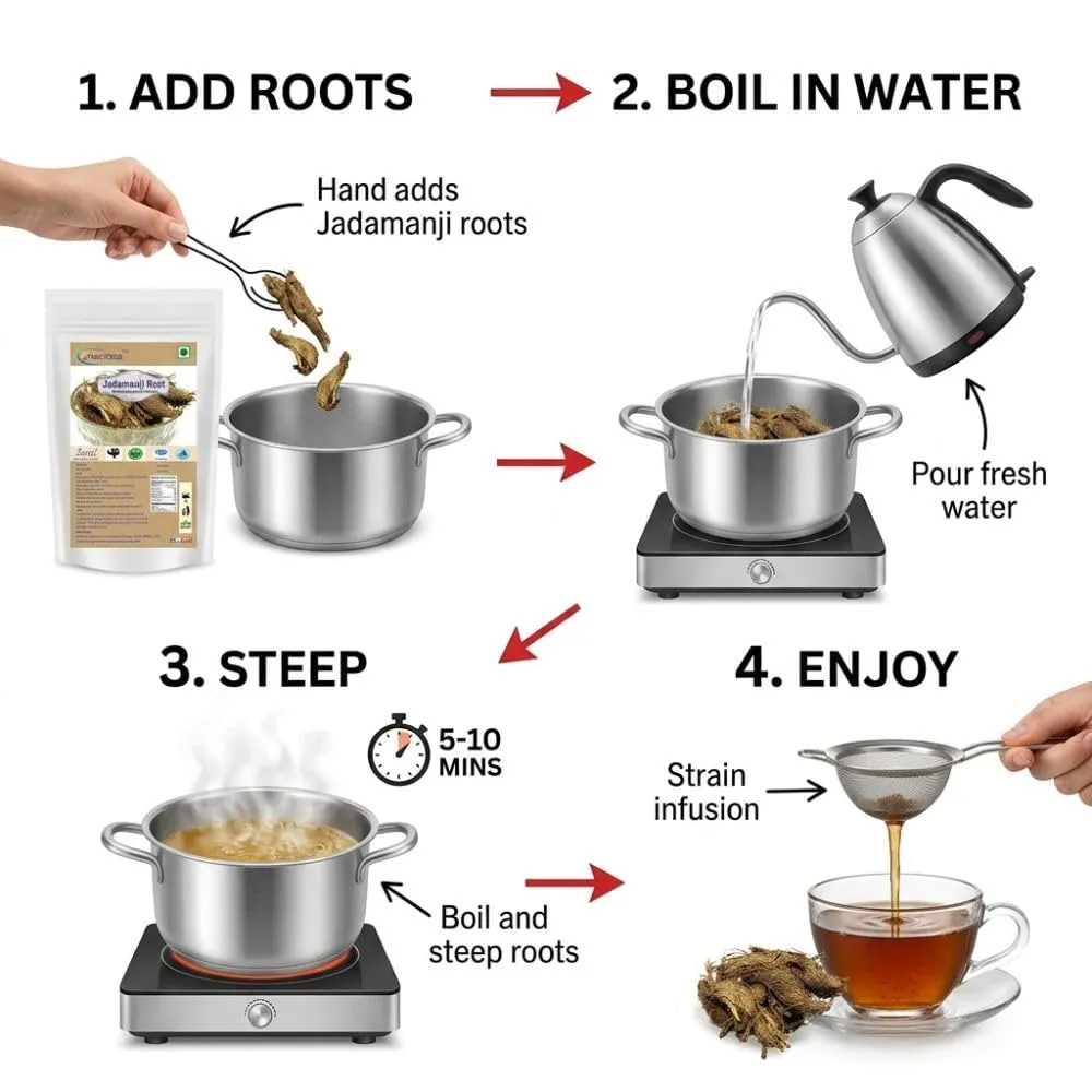 Jadamanji Root Raw Herbal | Dried Jadamanji Root Whole Herb | Traditional Indian Herbal Ingredient for Home Use, Herbal Preparations & Natural Wellness Routines