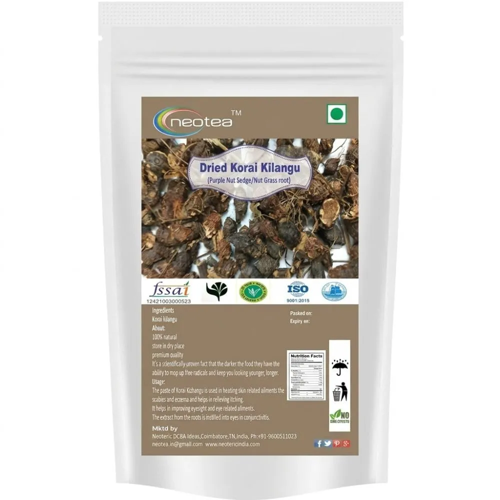 Dried Korai Kilangu | Nut Grass Root | Cyperus Rotundus Dried Root | Whole Raw Herbal Ingredient | Naturally Dried Korai Kilangu for Traditional Herbal Preparations, Pooja & Home Use