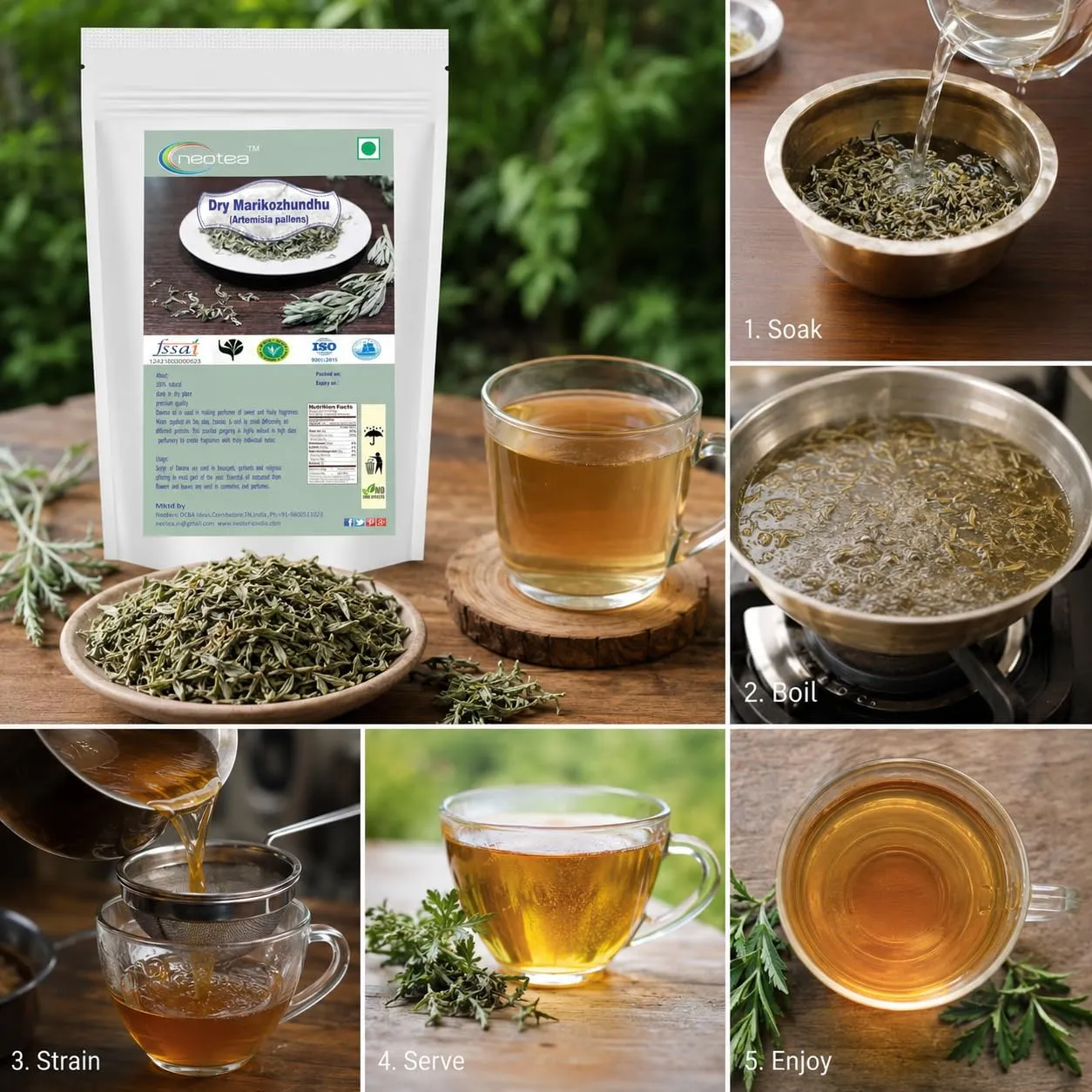 Marikozhundhu Raw Herb | Dried Marikozhundhu Leaves | Aromatic Traditional Herbal Ingredient | Natural Whole Herb for Home Use, Herbal Preparations & Pooja