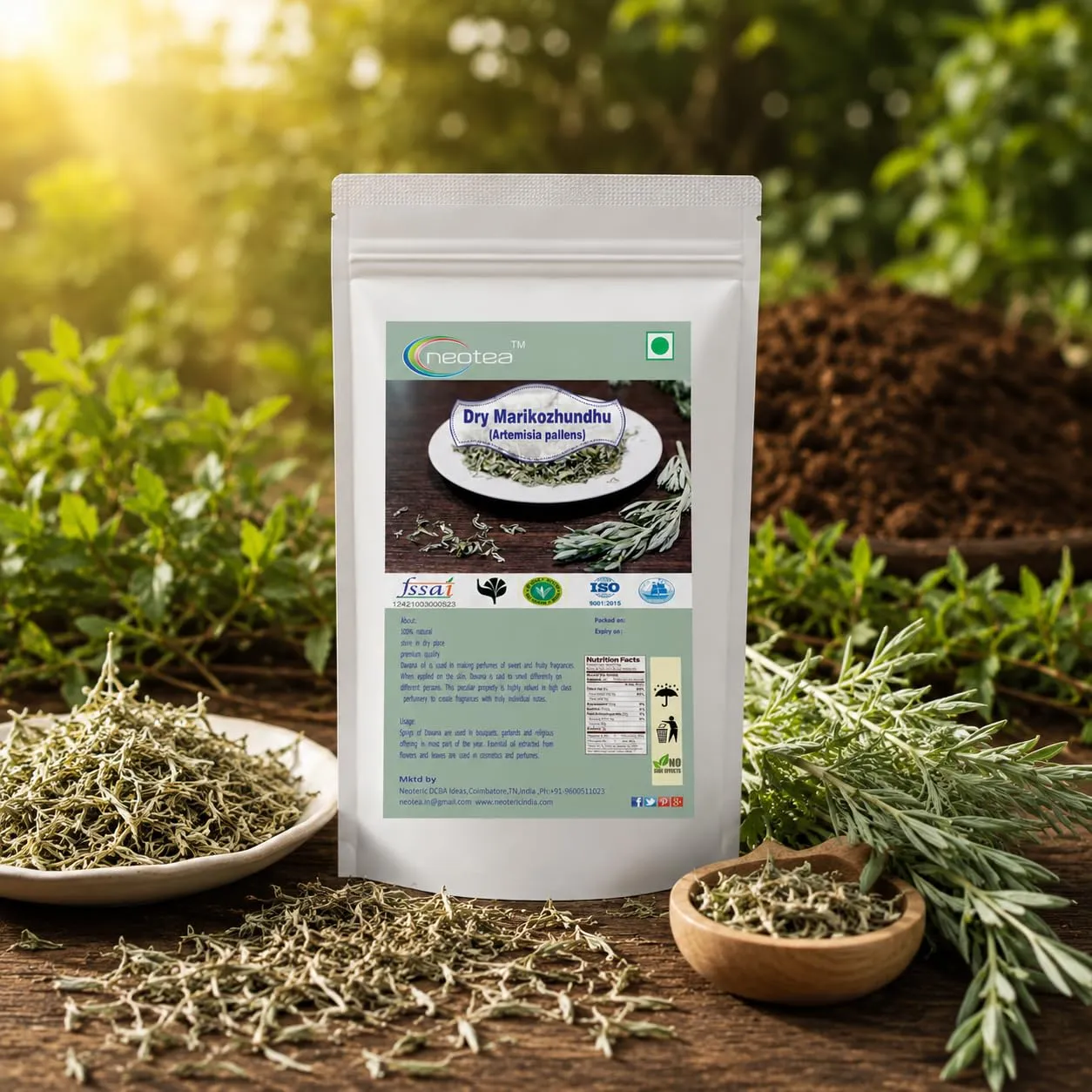 Marikozhundhu Raw Herb | Dried Marikozhundhu Leaves | Aromatic Traditional Herbal Ingredient | Natural Whole Herb for Home Use, Herbal Preparations & Pooja