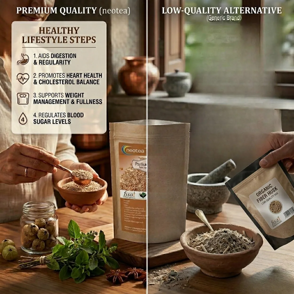 Isappakol Raw Herb (Psyllium Seed Husk) | Natural Whole Isappakol Herbal Ingredient | Traditionally Used Herbal Raw Material | Clean, Dried & Carefully Selected Herb | For Home Herbal Use