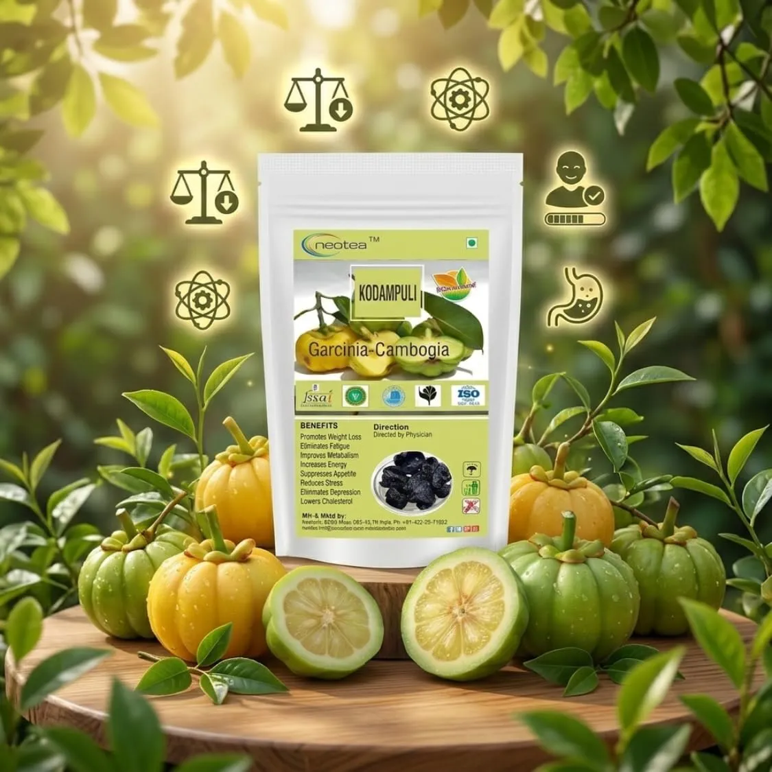 Kudampuli Garcinia Cambogia – Premium Dried Garcinia for Metabolism Boost, Appetite Control, Natural Herbal Supplement, Rich in HCA, Vegan & Non-GMO, Supports Healthy Digestion, All-Natural, Pure for Wellness