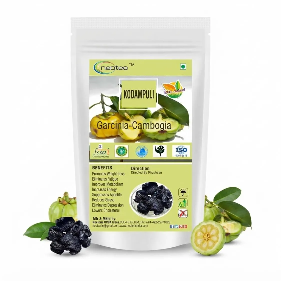 Kudampuli Garcinia Cambogia – Premium Dried Garcinia for Metabolism Boost, Appetite Control, Natural Herbal Supplement, Rich in HCA, Vegan & Non-GMO, Supports Healthy Digestion, All-Natural, Pure for Wellness